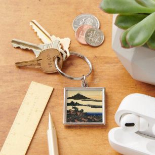 Ancient Kai province Katsushika Hokusai drawing Key Ring