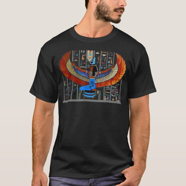 Ancient Kemet Egyptian Royalty Mother Goddess Isis T-Shirt (Front)