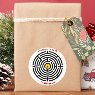 Ancient Labyrinth & Enlightenment Symbols Classic Round Sticker