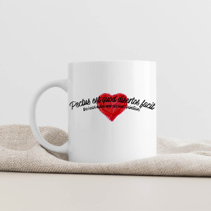 Ancient Latin Inspirational Quote Artistic Heart Coffee Mug