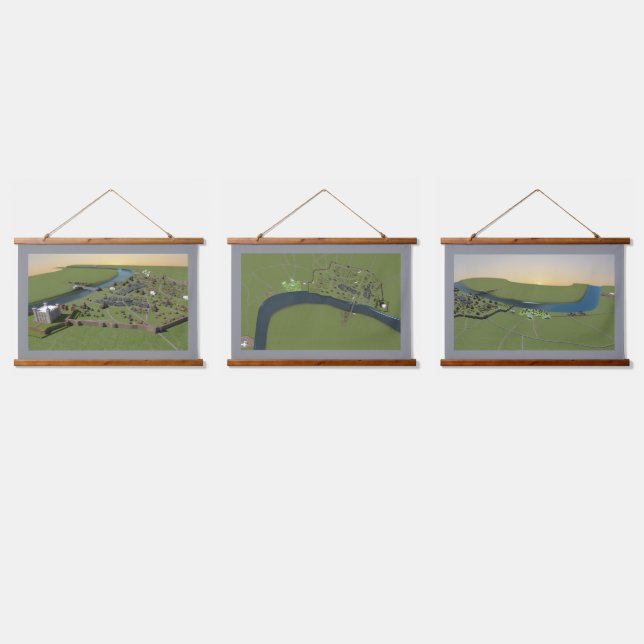 Ancient London Maps Tapestries (Triple)