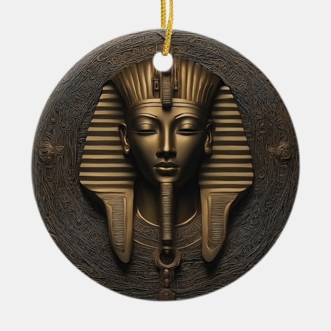 Ancient Luxuries Redefined - Pharaoh Elegance Ceramic Tree Decoration (Front)