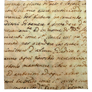 Ancient manuscript of 1700 century written in ink shower curtain