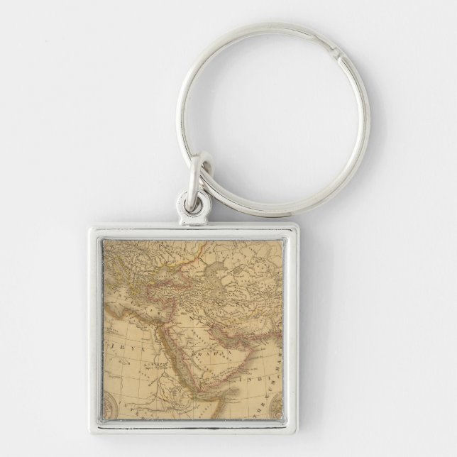 Ancient Map Key Ring (Front)
