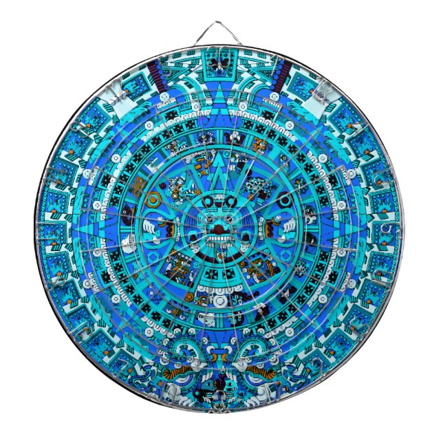 Ancient Maya Dartboard - Mayan Aztec Calendar Art (Front)