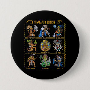 Ancient Mayan Gods 7.5 Cm Round Badge