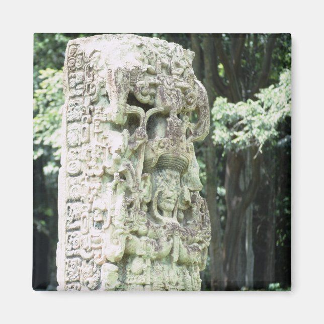 Ancient Mayan Ruins Photo Designed Square Magnet (Front)