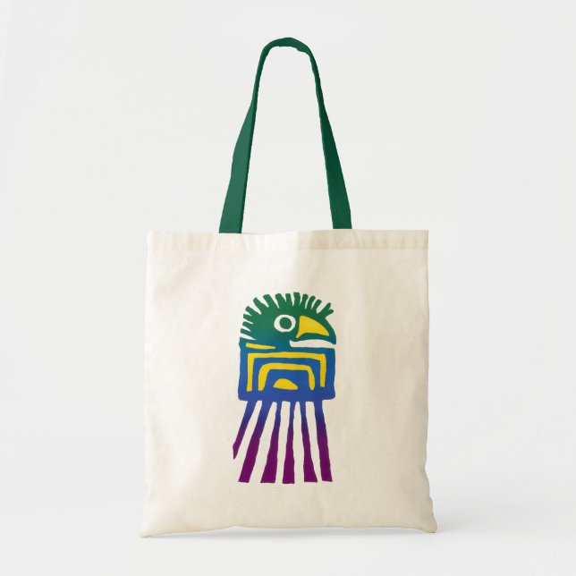 Ancient Mexican Bird Design Tote Bag (Front)