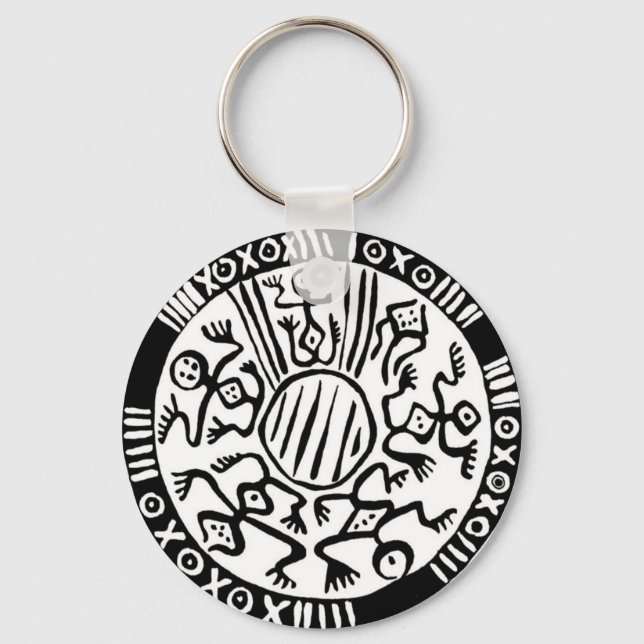 Ancient Mexican Design Keychain (Front)