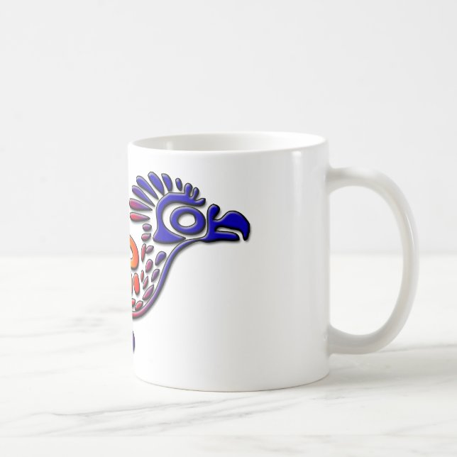 Ancient Mexico Design Road Runner Coffee Mug (Right)