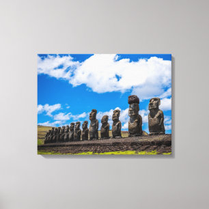 Ancient Moai Easter Island Rapa Nui Canvas Print