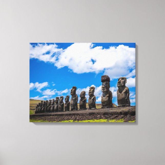 Ancient Moai Easter Island Rapa Nui Canvas Print (Front)