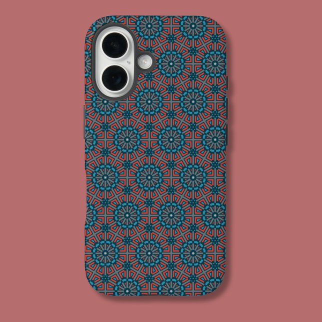 Ancient Mosaic Geometric Floral Pattern Case-Mate iPhone Case (Creator Uploaded)