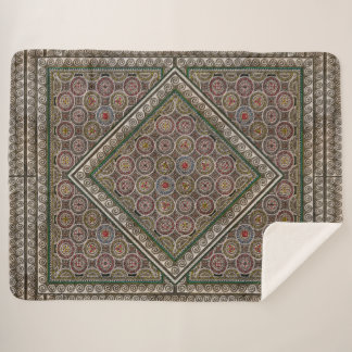 Ancient Mosaic Sherpa Blanket