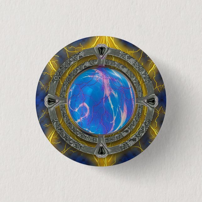 Ancient Mystical Tome of Magic Spells & Potions 7 3 Cm Round Badge (Front)