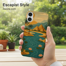 Ancient Nile Mystique Pyramids Gold Teal