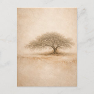 Ancient Oak   Southern Oak Tree Art   Postcard