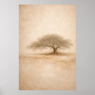 Ancient Oak   Southern Oak Tree Wall Art   Poster
