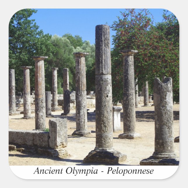 Ancient Olympia - Peloponnese Square Sticker (Front)