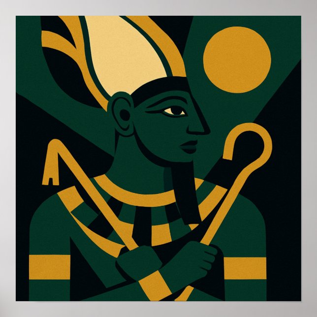 Ancient Osiris Divine Egyptian God Poster (Front)