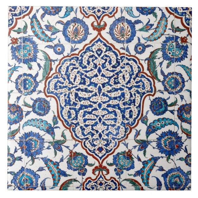 Ancient Ottoman Floral Iznik Tile (Front)