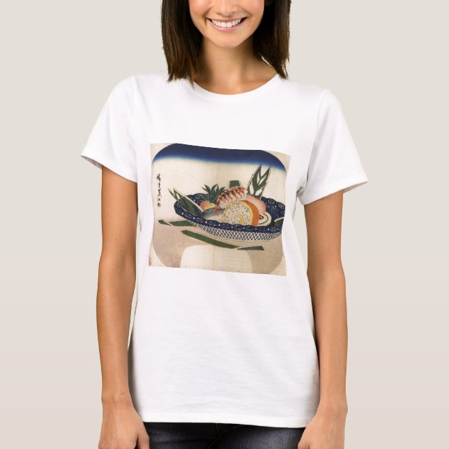 Ancient Painting of a Bowl of Sushi circa 1800's T-Shirt (Front)