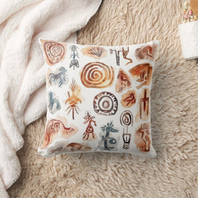  Ancient Petroglyph Art Cushion (Blanket)