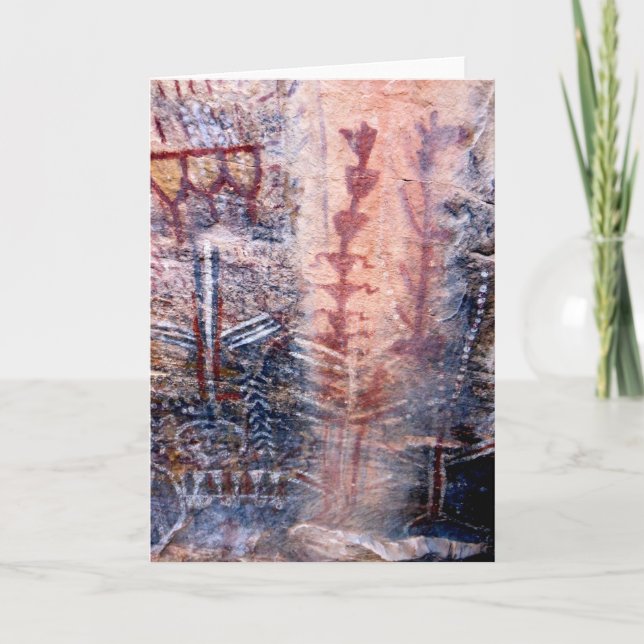 Ancient Pictograph Greeting Card, Blank Greeting Card (Front)