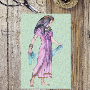 Ancient Pretty Egyptian Lady Princess in Purple Tissue Paper