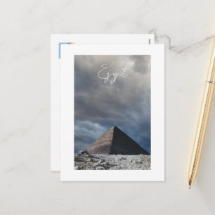 Ancient Pyramid with stormy sky, Egypt Holiday Postcard