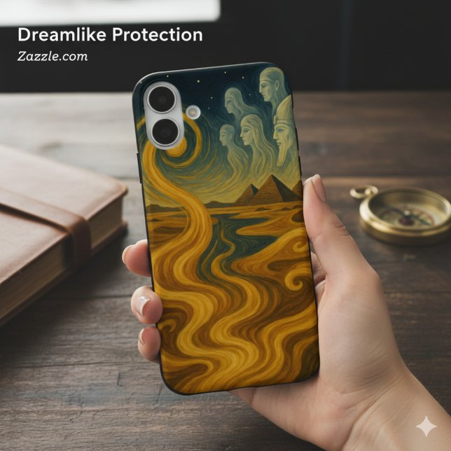 Ancient Pyramids Mystique Celestial Gold Case-Mate iPhone Case (Creator Uploaded)