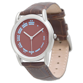 Ancient Red Blue Mayan Numerals Minimalist Art Watch