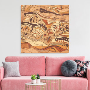ancient rock art canvas print