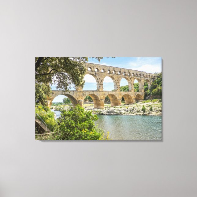 Ancient Roman Aqueduct Canvas Print (Front)
