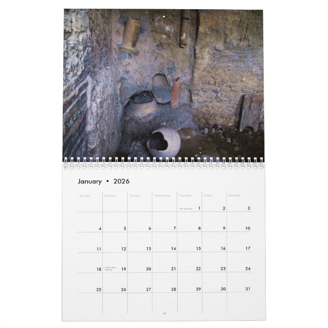 Ancient Roman City - Pompeii Calendars (Jan 2026)