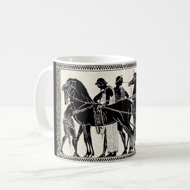 ancient Roman men and horses Coffee Mug (Front Left)