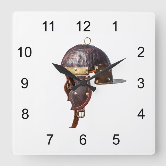 Ancient Roman military helmet Square Wall Clock (Front)