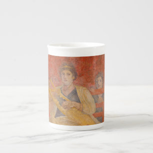 Ancient Roman Pompeii Neighbor Fresco Musician Bone China Mug