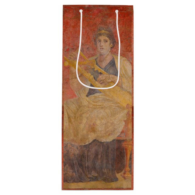 Ancient Roman Pompeii Neighbour Fresco Musician Ar Wine Gift Bag (Front)