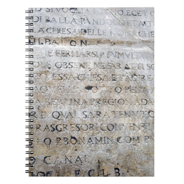 Ancient Roman Sign Spiral Notebook (Front)