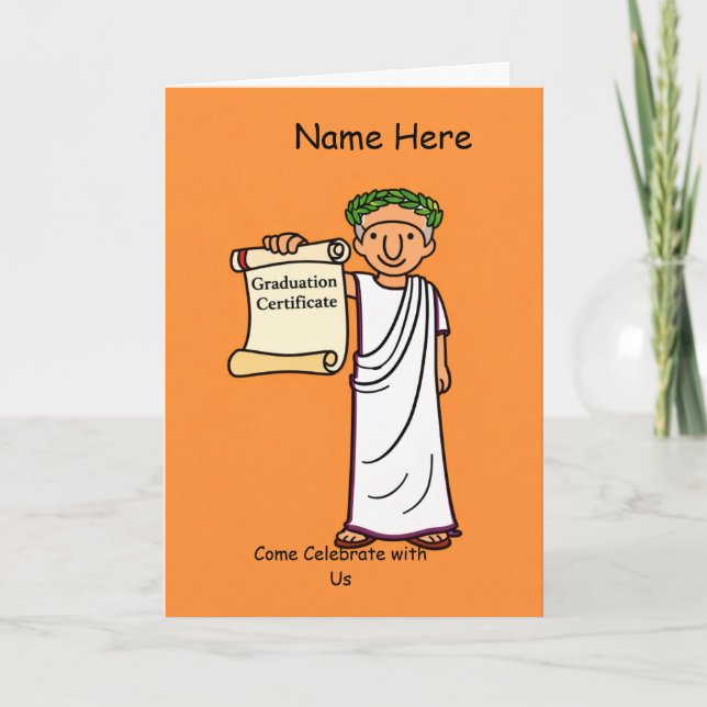 Ancient Rome Graduation Invitation Classical Rome (Front)