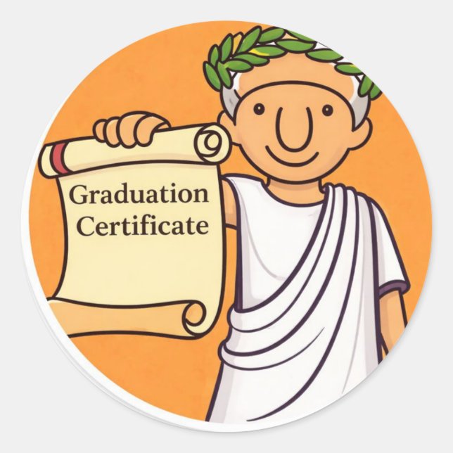 Ancient Rome Graduation Sticker Julius Caesar (Front)