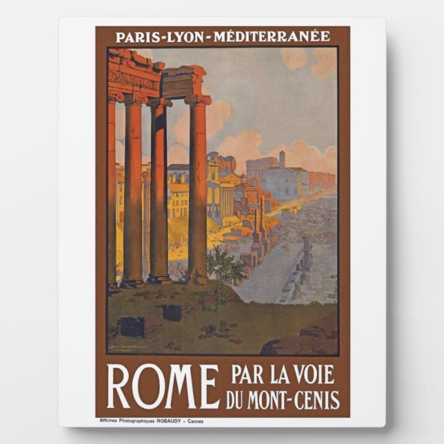 Ancient Rome Travel Ad Painting Plaque (Front)