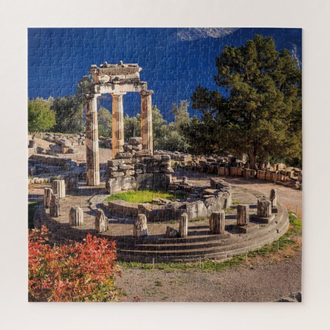 Ancient ruins Athina Pronaia temple in Delphi Jigsaw Puzzle (Vertical)