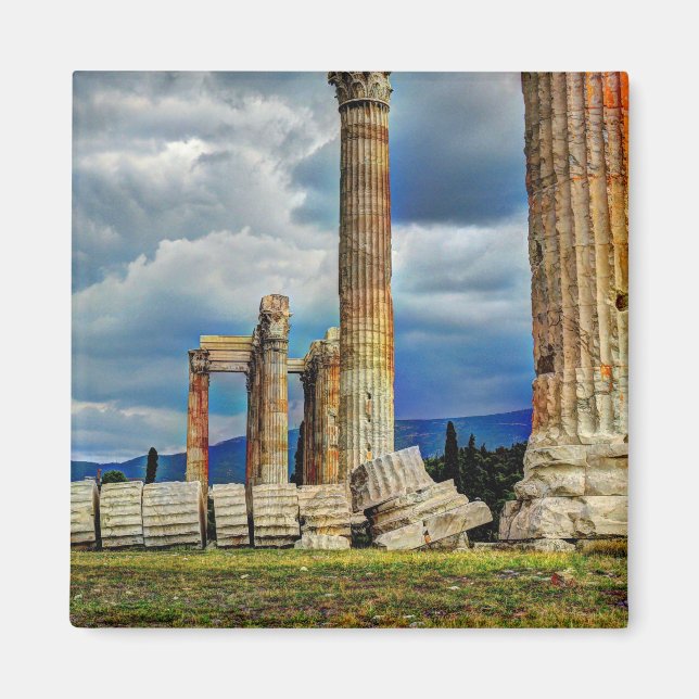 Ancient Ruins in Athens Greece Magnet (Front)