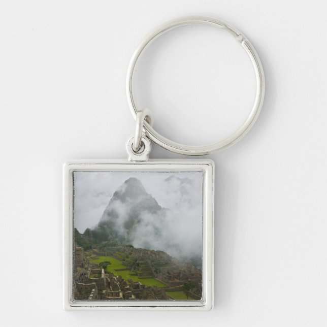 Ancient ruins of Machu Picchu with Andes Key Ring (Front)