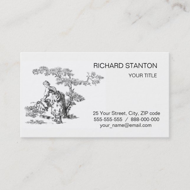 Ancient rural artwork business card (Front)