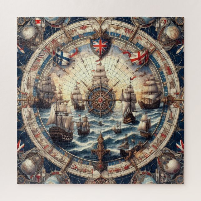 Ancient Sailing Ships England Norway Finland V3 Jigsaw Puzzle (Vertical)