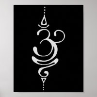 Ancient Sanskrit Breathe Om Yoga Meditation Symbol