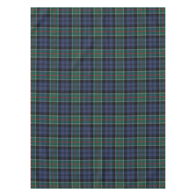 Ancient Scottish Clan Colquhoun Tartan Plaid Tablecloth (Front)